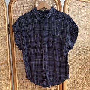 Women’s Blue Plaid Shirt
